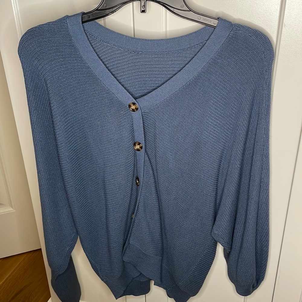 blue sweater
